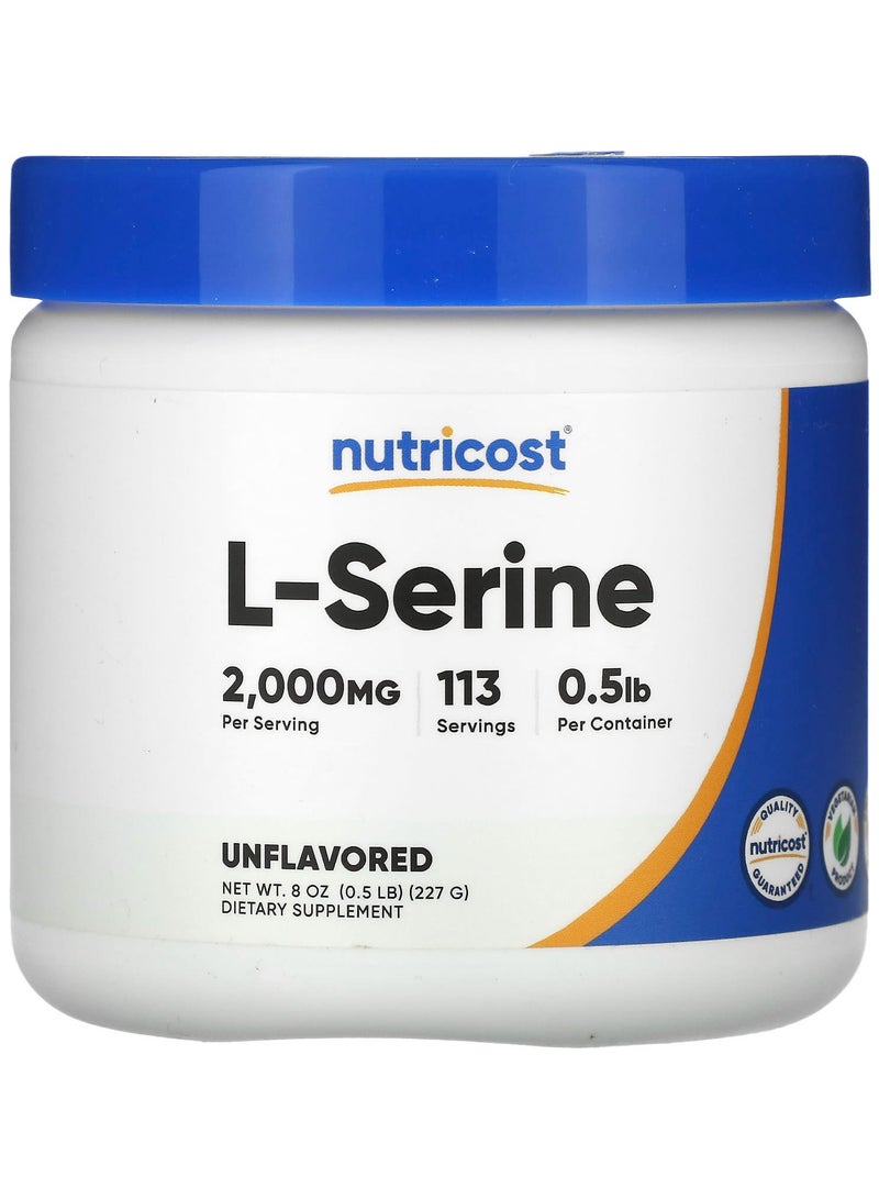 L-Serine Powder, Unflavored, 8 oz (227 g)