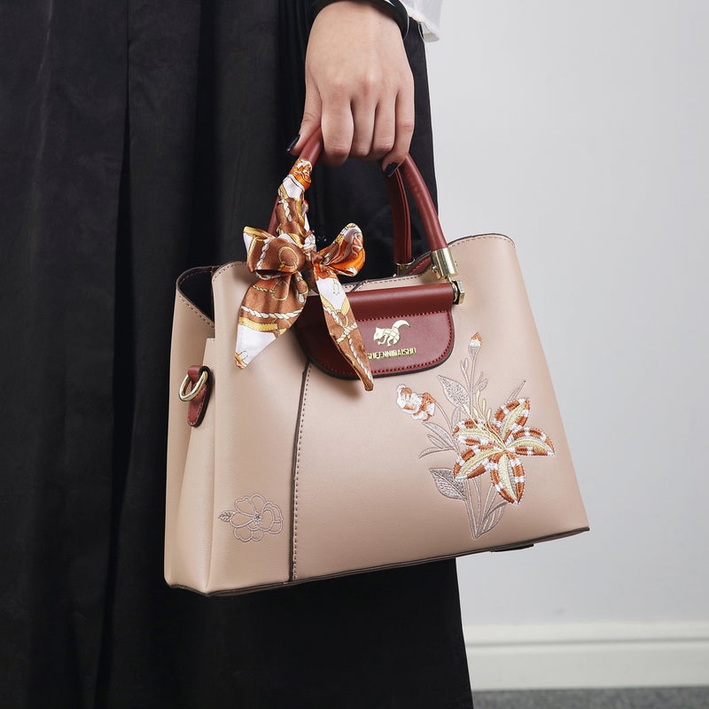 Embroidered Crossbody Bag For Ladies And Mothers Shoulder Bag Handbag Commuting High-End Large Capacity - Image 3