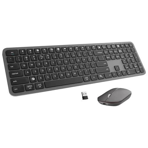 Zebronics Wireless Keyboard & Mouse Combo, 2.4GHz + Multi BT Toggle, Scissor Switch, Mac & Win Toggle, UV Coated Keys, Multimedia Keys, Upto 1600DPI, Type-C Charging, High Precision (Companion 5002) - Image 1