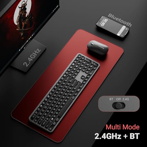 Zebronics Wireless Keyboard & Mouse Combo, 2.4GHz + Multi BT Toggle, Scissor Switch, Mac & Win Toggle, UV Coated Keys, Multimedia Keys, Upto 1600DPI, Type-C Charging, High Precision (Companion 5002) - Image 2