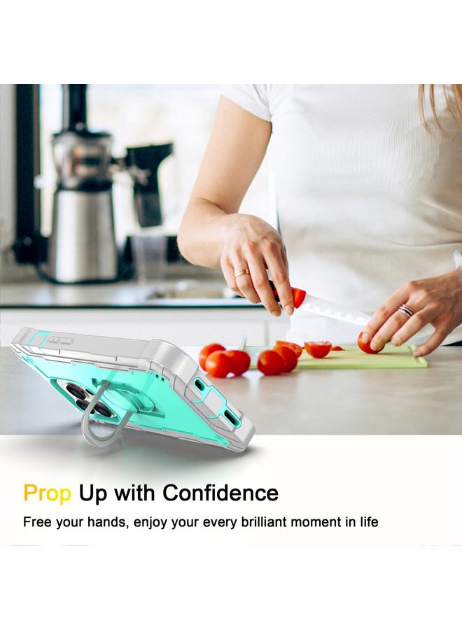 S-TOP Case For iPhone 14 Pro Two-color Ring Holder Phone Case - Image 4