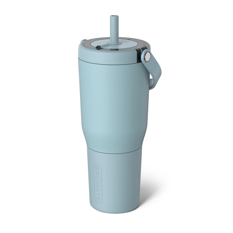 BrÃ¼Mate Resa 35oz 100% Leakproof Travel Tumbler with Handle & Straw | Flexible SoftSip Straw | Silicone Sleeve for Durability | Stainless Steel | Cup Holder & Travel Friendly Water Bottle | (Mist) - Image 1