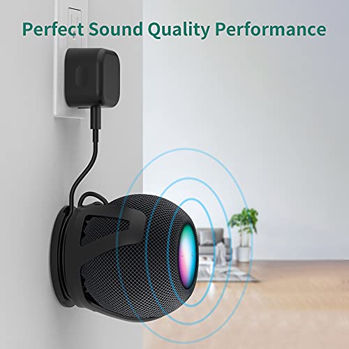 HomeMount Homepod Mini Mount - Wall Mount with Cable Management for Space Saving & Secure Placement - Black - Image 5