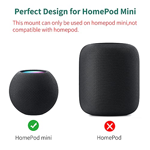 HomeMount Homepod Mini Mount - Wall Mount with Cable Management for Space Saving & Secure Placement - Black - Image 2