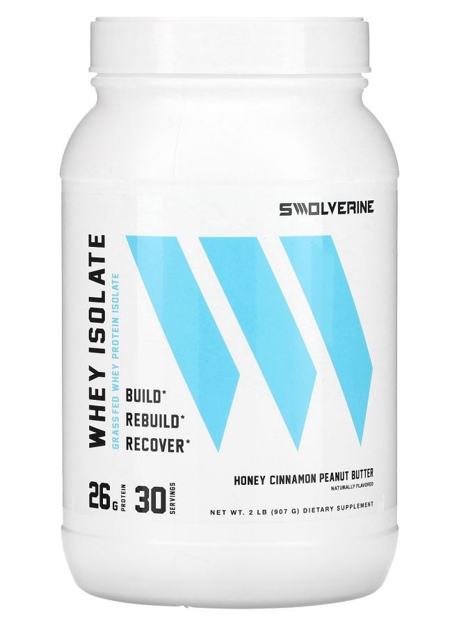 Swolverine زبدة الفول السوداني بالعسل والقرفة من واي إيزوليت 2 رطل (907 جرام)