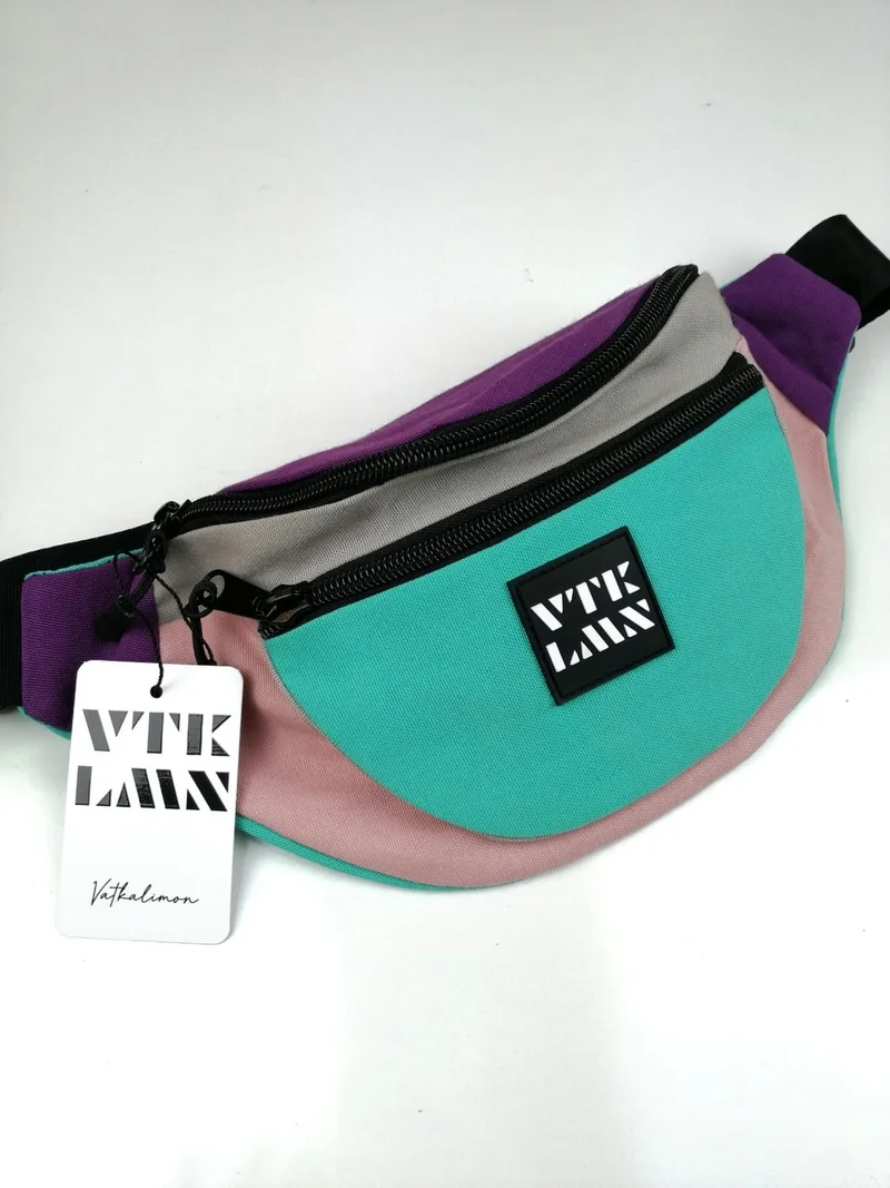 Vatkalimon Colored Mint Shoulder and Waist Bag