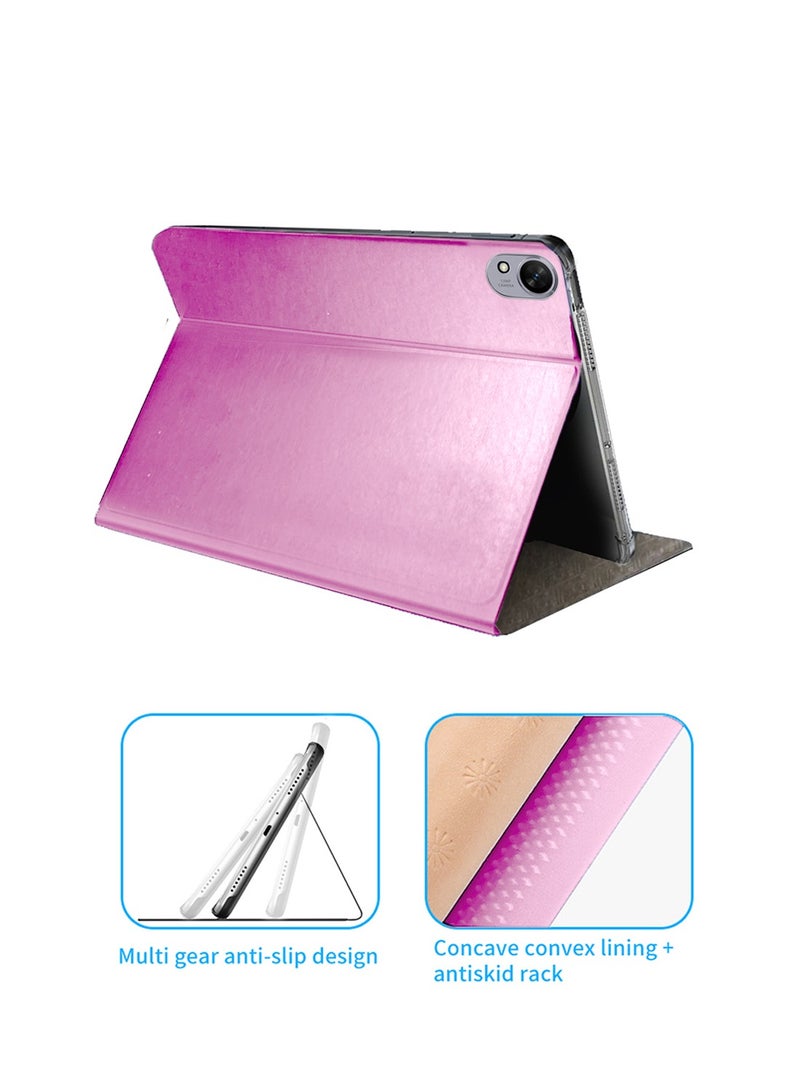 BYTER Huawei MatePad 11.5 S 2025 11.5 Inch / Honor Pad V9 2024 Classic PU Leather Trifold Stand Flip Case Cover - Light Pink - Image 2