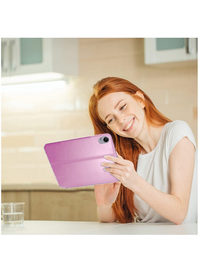 BYTER Huawei MatePad 11.5 S 2025 11.5 Inch / Honor Pad V9 2024 Classic PU Leather Trifold Stand Flip Case Cover - Light Pink - Image 5