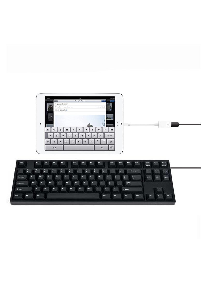 USB Camera Adapter, USB 3.0 OTG Cable for iPhone/iPad to Connect Card Reader, USB Flash Drive, U Disk, Keyboard, Mouse, Hubs, MIDI, Plug & Play - Image 2