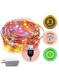 MANSAA MANSAA USB LED String Light 10 Meter 100 LEDs Multicolor with USB Adaptor Home Decor LED Light  - Image 4