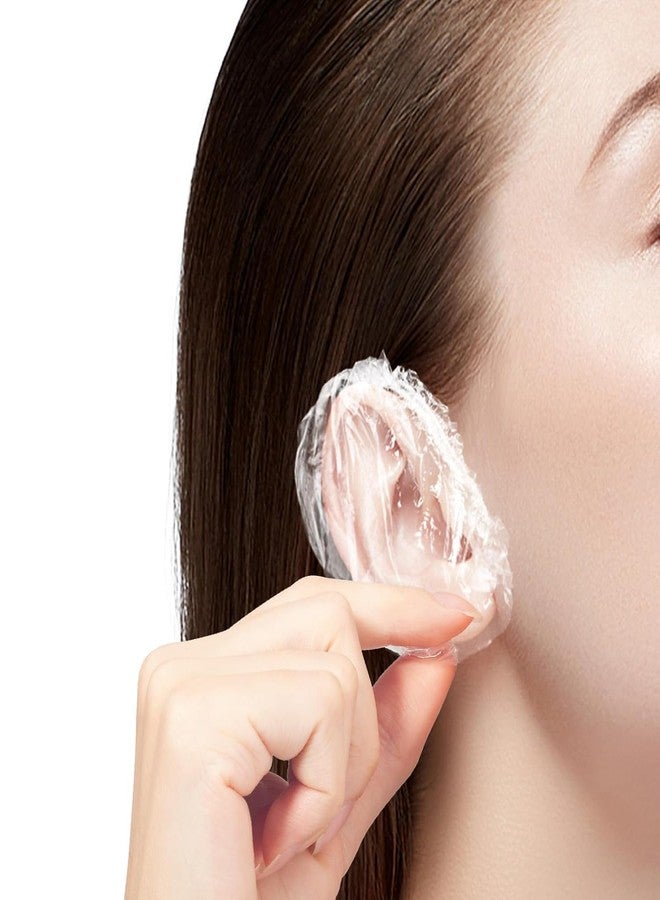 Feora9X FEORA 200 Pieces Transparent Ear Cover for bathing Ear Caps for Shower Waterproof Ear Protection from Water Ear Cap for Women Hair Dye Bathing Ear Protector from Water Salon Accessories - Image 1