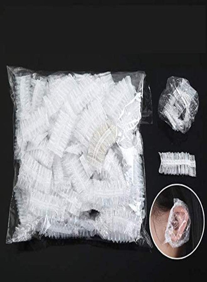 Feora9X FEORA 200 Pieces Transparent Ear Cover for bathing Ear Caps for Shower Waterproof Ear Protection from Water Ear Cap for Women Hair Dye Bathing Ear Protector from Water Salon Accessories - Image 3