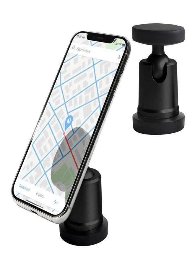 EDSRDUX Magnetic Phone Holder for Car Dashboard – Strong Magnet Phone Mount for Car Universal Cell Phone Holder for iPhone Samsung, Portable Mount for Gym & Car Accessories, Black - Image 1