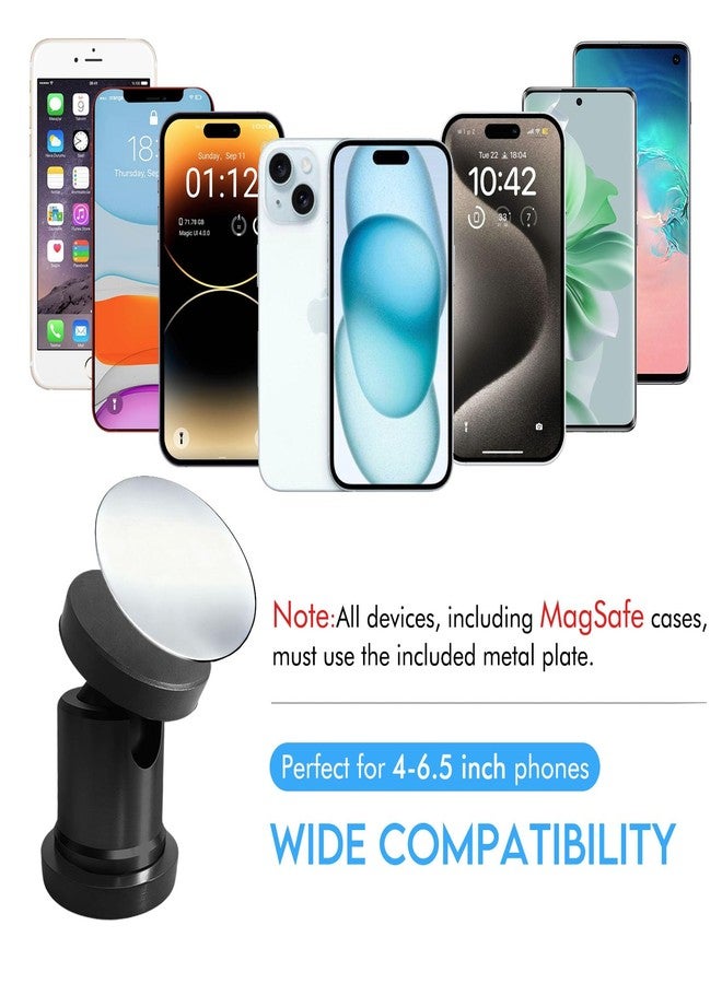 EDSRDUX Magnetic Phone Holder for Car Dashboard – Strong Magnet Phone Mount for Car Universal Cell Phone Holder for iPhone Samsung, Portable Mount for Gym & Car Accessories, Black - Image 4
