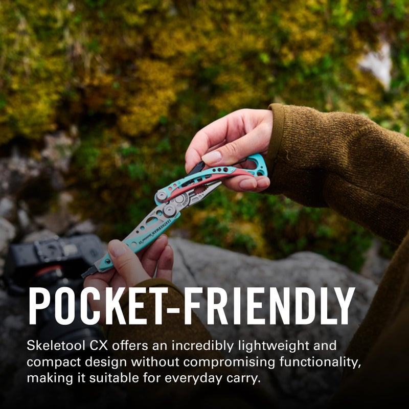 LEATHERMAN, Skeletool CX, 7-in-1 Lightweight, Minimalist Multi-Tool for Everyday Carry (EDC), Home, Garden & Outdoors, Paradise Blue - Image 5