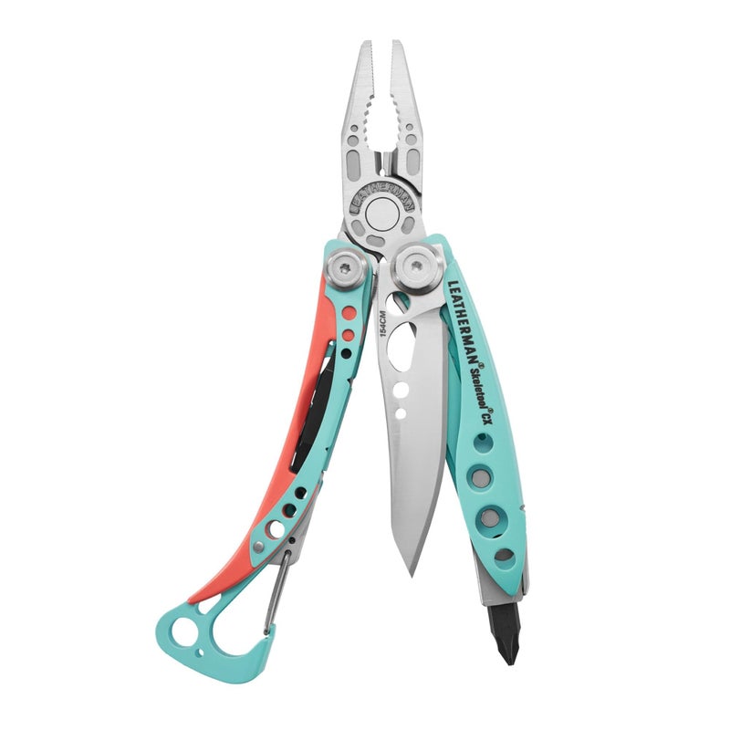 LEATHERMAN, Skeletool CX, 7-in-1 Lightweight, Minimalist Multi-Tool for Everyday Carry (EDC), Home, Garden & Outdoors, Paradise Blue - Image 1
