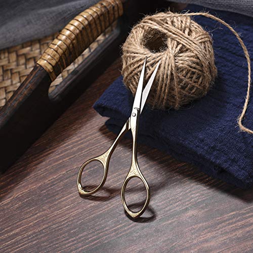 HITOPTY Small Embroidery Scissors, 3.9in Stainless Steel Sharp Craft Shears for Sewing, Art Work, Threading, Needlework Small Projects - Image 3