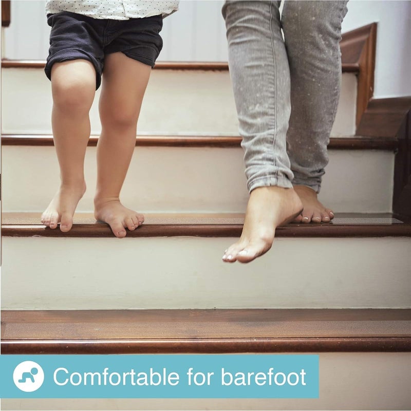 يُسلِّم شريط مانع للانزلاق، 5 أمتار × 10 سم، شريط مانع للانزلاق لتثبيته على أحواض الاستحمام والقوارب والسلالم، شفاف، ناعم، مريح للقدمين الحافيتين (اللون: شفاف) - Image 3