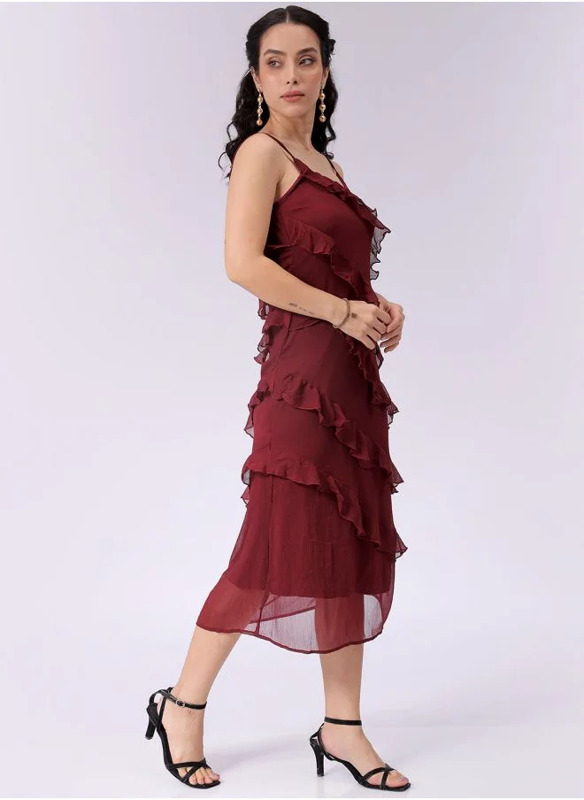 Freehand Women A-Line Casual Solid Slip Dress