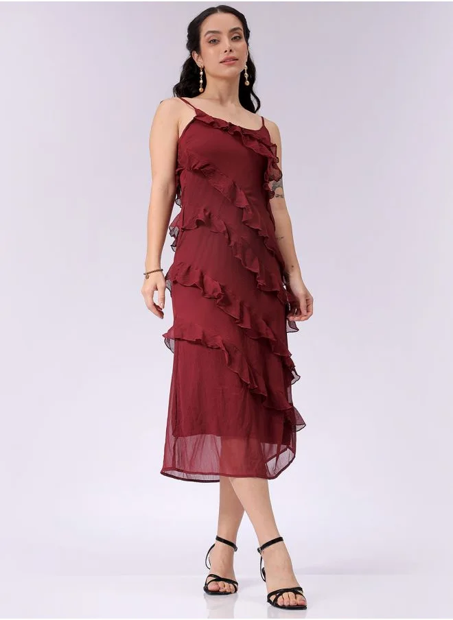 Freehand Women A-Line Casual Solid Slip Dress