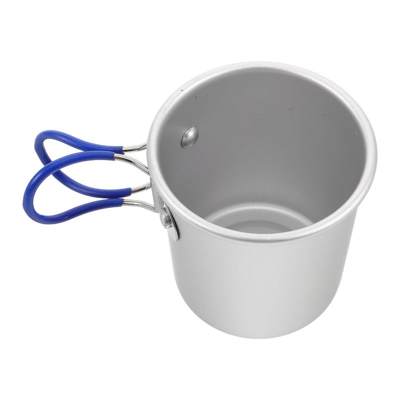 Foldable Aluminum Alloy Camping Mug Portable Reusable Outdoor Cup Blue - Image 2