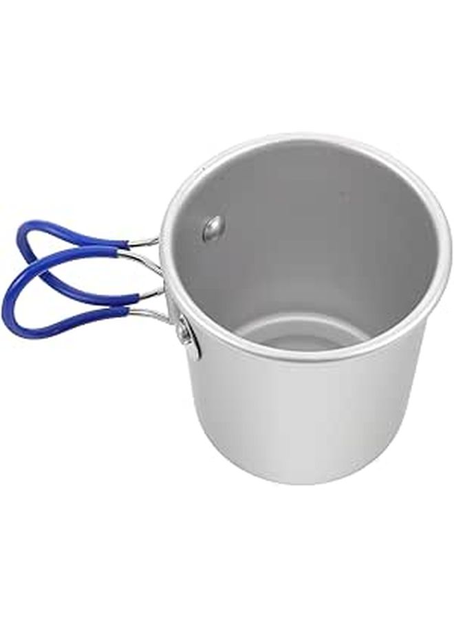 Foldable Aluminum Alloy Camping Mug Portable Reusable Outdoor Cup Blue - Image 1
