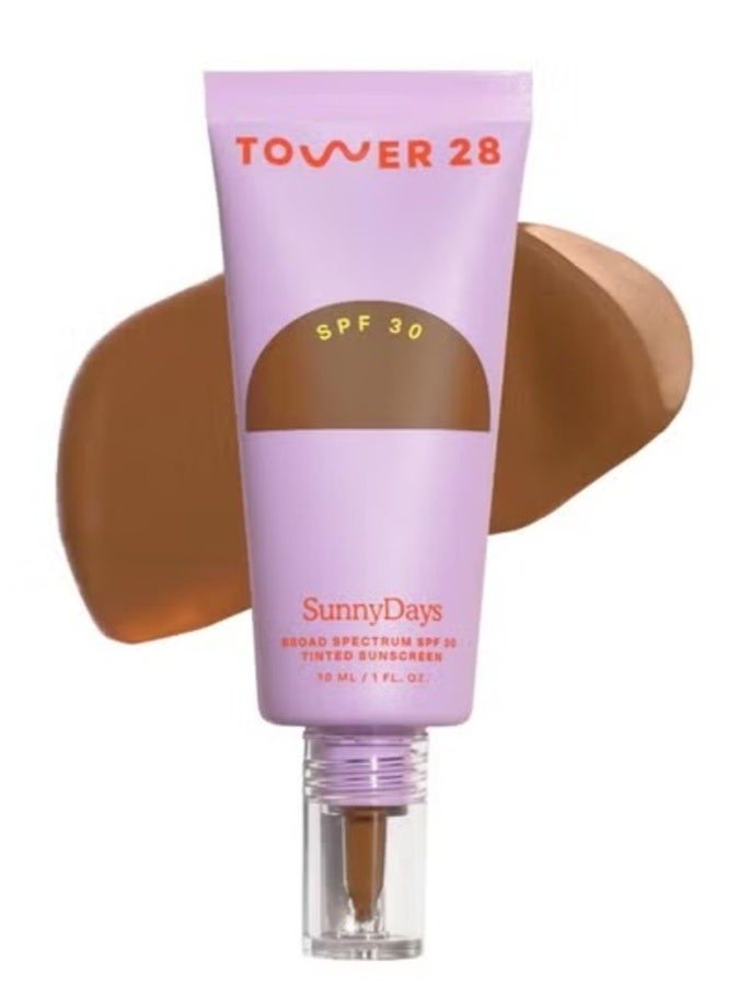 Tower 28 SunnyDays SPF 30 Tinted Sunscreen Foundation , 55 Temescal 30ml – Lightweight, Non-Comedogenic, Sensitive Skin Friendly - Image 1