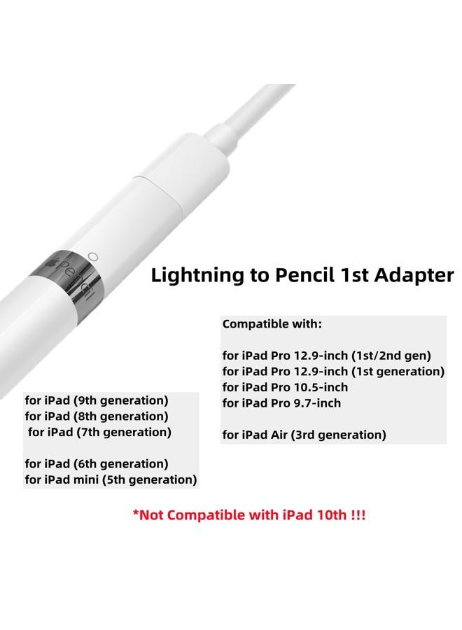 COOYA Compatible with Charger Adapter Replacement for Apple Pencil 1st Generation, 2-Pack Charging Adapter iPencil Charger Connector - Image 4