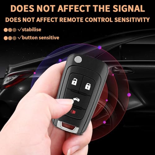 JJCHQ 4 Button Key Fob Keyless Entry Remote Shell Case Replacement for Chevy Cruze Equinox Camaro Impala Malibu Sonic Buick Regal Verano Encore Lacrosse GMC Terrain 2010 2011 2012 2013 2014 2015 2016-2021 - Image 5