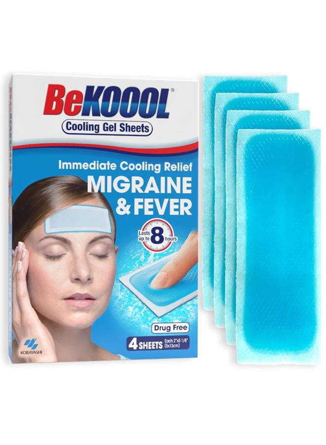 BeKoool BeKOOOL Migraine Gel Sheets - 4 Count  - Image 1