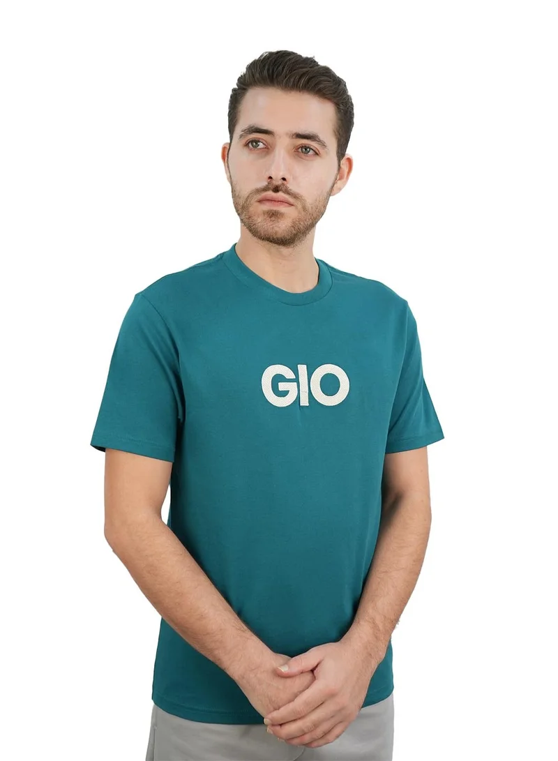 جيوردانو تي شيرت رجالي قطني بطبعة مميزة