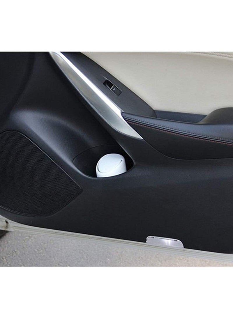 CLOUDSALE CLOUDSALE Silicone Trash Garbage Can bin use for Auto Vehicle Car Home Office White  - Image 2