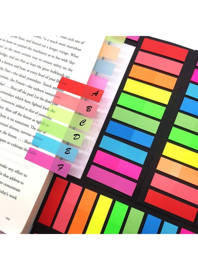 NANASO 1200Pcs Colored Page Markers6 Sets Fluorescent Sticky Tabs In 10 Primary Colorsneon Sticky Notes Flagswaterproof Writable Translucent Page Flags For Booksbookmarksnotebookremoves Cleanly - Image 5