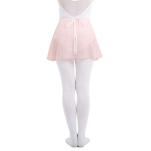 NEWCHAO Ballet Chiffon Wrap Skirts Dance Skirts for Women Girls Black Pink - Image 5