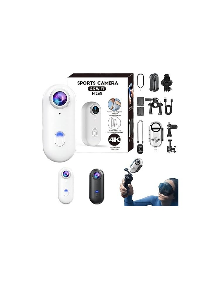 Sports & Action Cameras H.265 4k/1080p, 120° Wide-Angle, Waterproof Case, High-Res, Magnetic Mounting, 360° Rotation, for Sports - Image 1