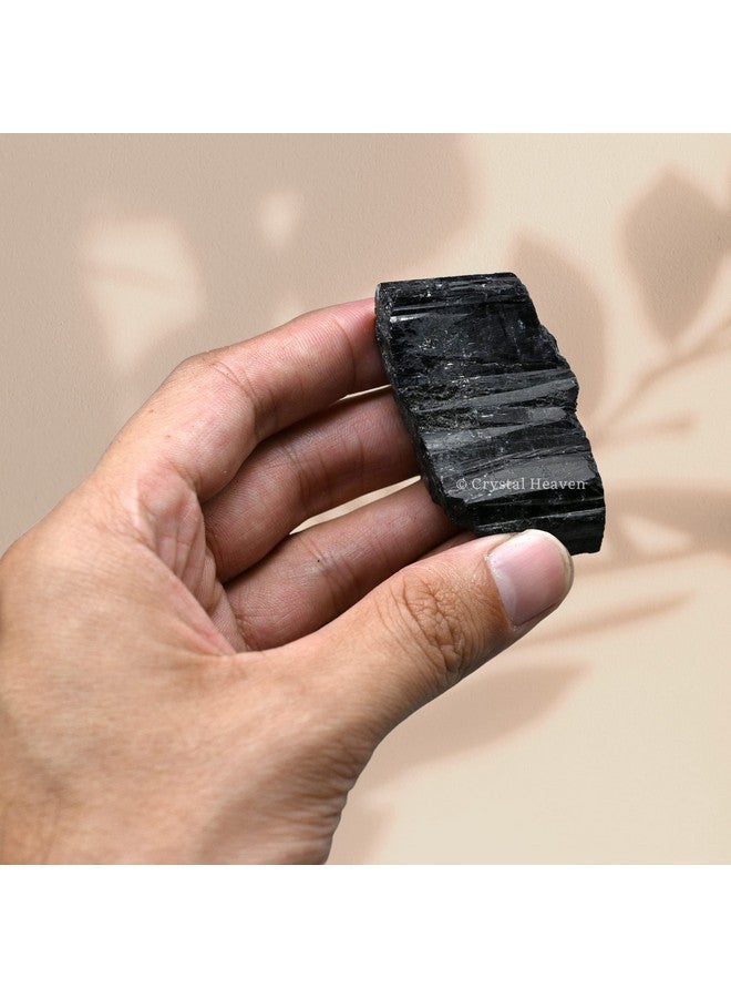 Crystal Heaven Certified Black Tourmaline Stone Original Crystal Healing Rough Stone, Natural Raw Crystals For DIY Crafts, Manifestation, Meditation And Reiki Healing (200 Grams) - Image 3