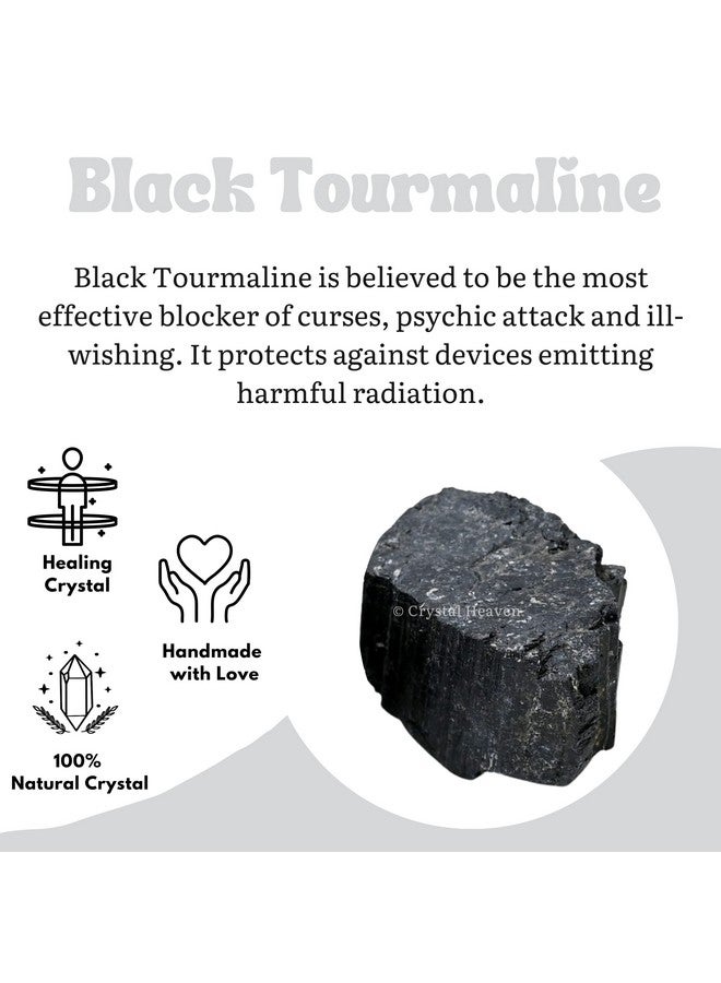 Crystal Heaven Certified Black Tourmaline Stone Original Crystal Healing Rough Stone, Natural Raw Crystals For DIY Crafts, Manifestation, Meditation And Reiki Healing (200 Grams) - Image 5