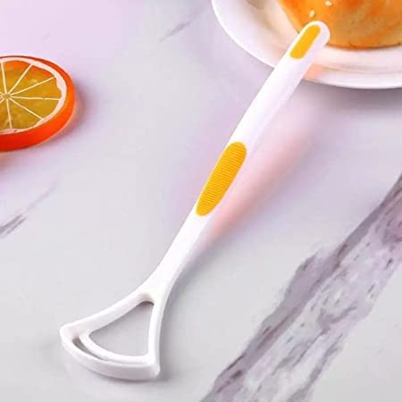 CELLEBII Adult Hand Scraper Fashion Tongue Cleaner Manual Brush With Silica Handle Multicolour Pack Of 1 - Image 2