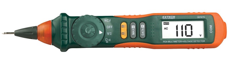 Extech 381676A Pen MultiMeter with Built-in NCV, Fully Loaded Pen-Style Meter with 9 Functions, Auto/Manual Ranging Pen-Style Multimeter, Large 2000 Count High Contrast LCD Display - Image 2