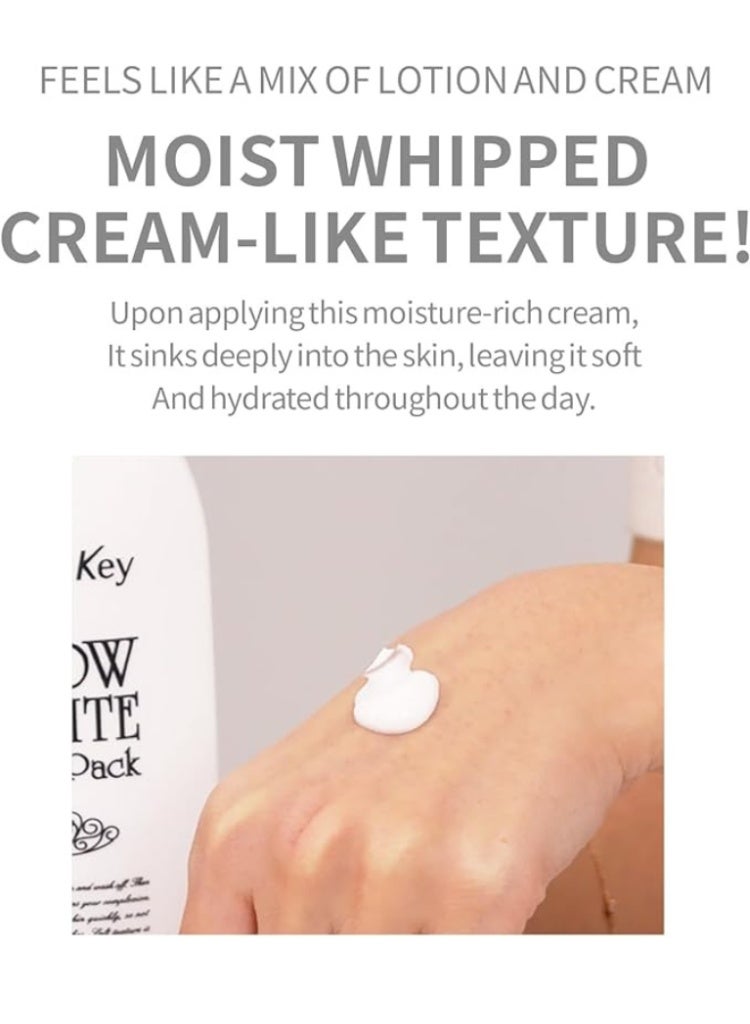 Secret Key Snow White Milky Pack – Instant Brightening & Hydrating Wash-Off Mask, 200g – Even Skin Tone & Radiant Glow - Image 4