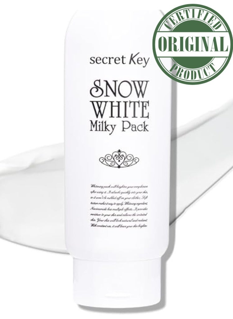 Secret Key Snow White Milky Pack – Instant Brightening & Hydrating Wash-Off Mask, 200g – Even Skin Tone & Radiant Glow - Image 1