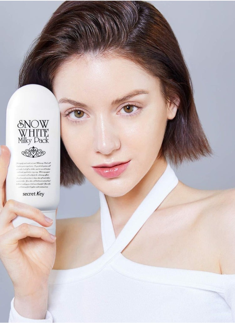 Secret Key - Secret Key Snow White Milky Pack – Instant Brightening & Hydrating Wash-Off Mask, 200g – Even Skin Tone & Radiant Glow - Image 1