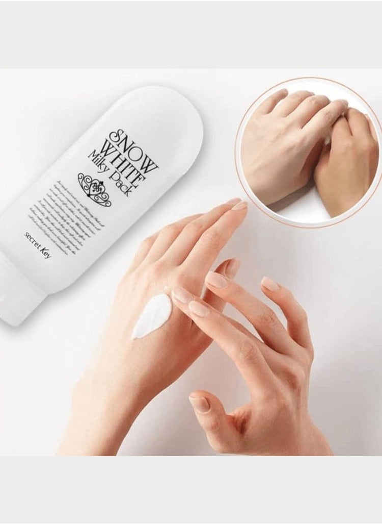 Secret Key - Secret Key Snow White Milky Pack – Instant Brightening & Hydrating Wash-Off Mask, 200g – Even Skin Tone & Radiant Glow - Image 1