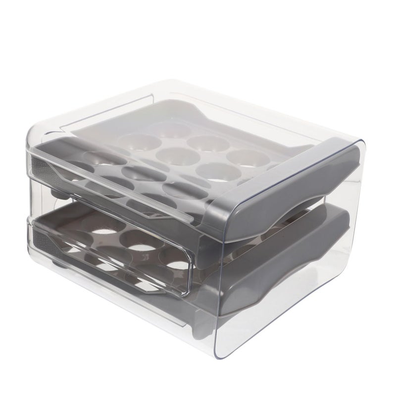 Thickened Egg Storage Tray Drawer Style 32 Grids Kitchen Egg Organizer Box - Image 2