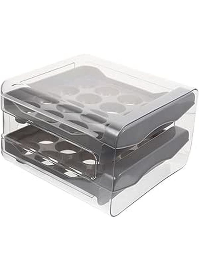Thickened Egg Storage Tray Drawer Style 32 Grids Kitchen Egg Organizer Box - Image 1