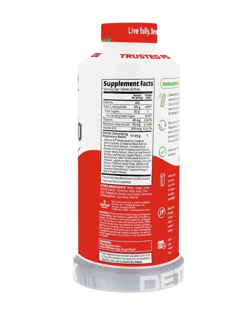 Herbal Clean Herbal Clean QCARBO32 Detox Drink - Tropical Flavor, 32 Fl Oz  - Image 2