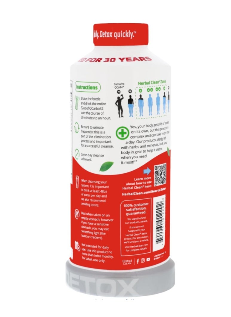 Herbal Clean Herbal Clean QCARBO32 Detox Drink - Tropical Flavor, 32 Fl Oz  - Image 3