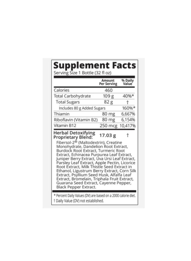 Herbal Clean Herbal Clean QCARBO32 Detox Drink - Tropical Flavor, 32 Fl Oz  - Image 4