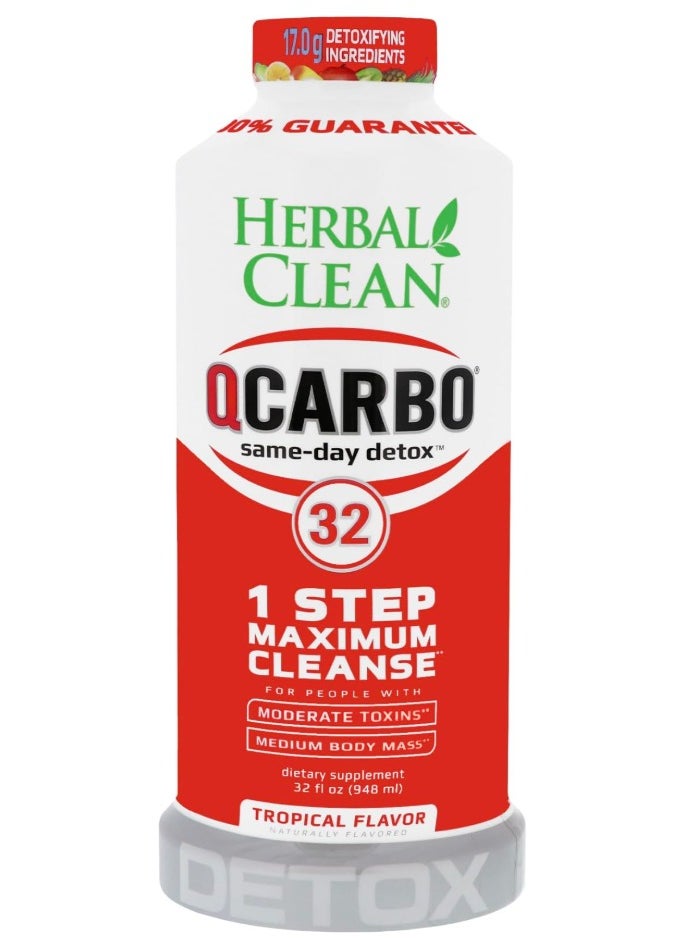 Herbal Clean Herbal Clean QCARBO32 Detox Drink - Tropical Flavor, 32 Fl Oz  - Image 1