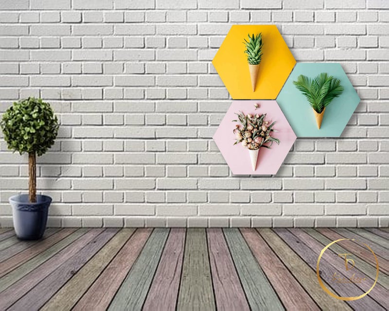 True Decor MDF Wall Decor/Wall Hanging For Home Decoration/Office/Bedroom/Gift ||UV Texture Home Decor Items For Living Room || Set Of 3 Wall Art/Paintings For Home Decoration - Image 5